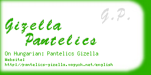 gizella pantelics business card